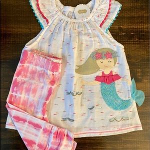 NWT MudPie mermaid two piece set
